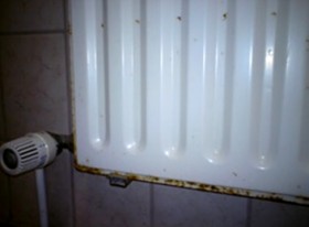 Stahlheizkörper mit Rost