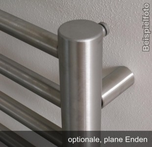 Handtuchheizkrper V4A Edelstahl 600x1500mm + Mittelanschluss + obere plane Enden