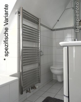 750x1300mm Badheizkrper Edelstahl gerade oder gebogen
