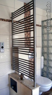 750x1480mm Badheizkrper Edelstahl gerade oder gebogen