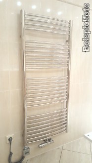 600x1300mm Badheizkrper Edelstahl Mittelanschluss optional