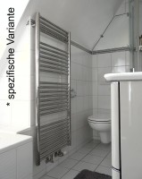 750x1300mm Badheizkrper Edelstahl gerade oder gebogen